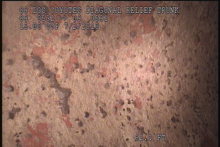 Deposits Attached Grease, 5 %of cross sectional area, from 11 to 01 o'clock, , within 8 inches of joint: YES