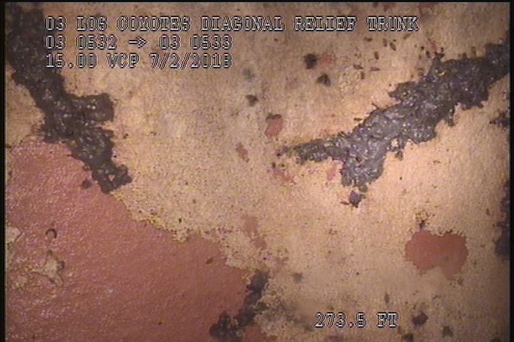 Deposits Attached Grease, 5 %of cross sectional area, from 11 to 01 o'clock, , within 8 inches of joint: NO