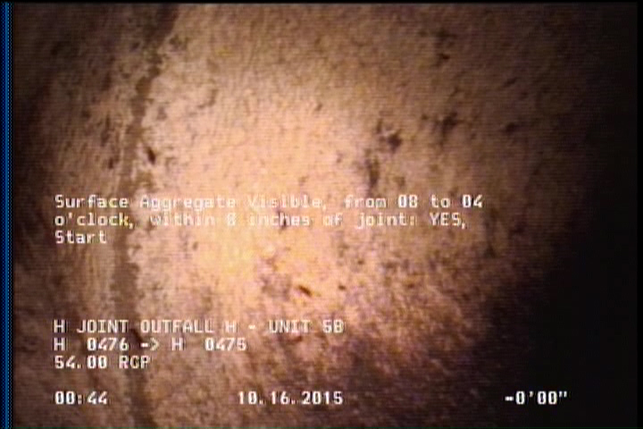 Surface Aggregate Visible, from 08 to 04 o'clock, within 8 inches of joint: YES, Start