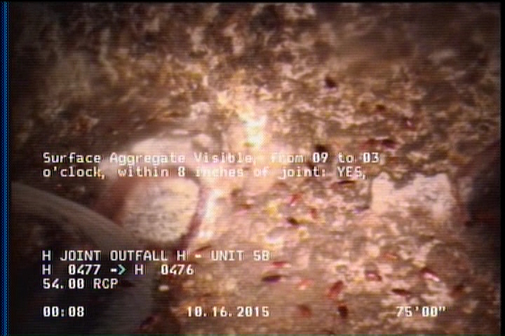 Surface Aggregate Visible, from 09 to 03 o'clock, within 8 inches of joint: YES, Start