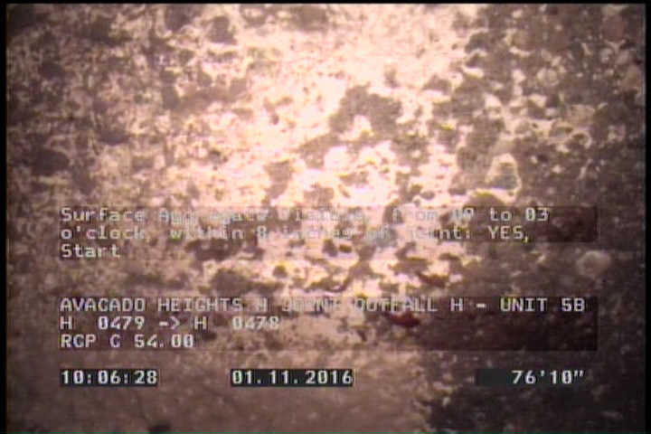 Surface Aggregate Visible, from 09 to 03 o'clock, within 8 inches of joint: YES, Start