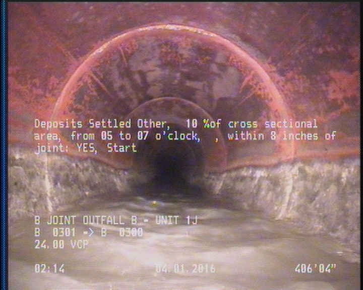Deposits Settled Other, 10 %of cross sectional area, from 05 to 07 o'clock, , within 8 inches of joint: YES, Start