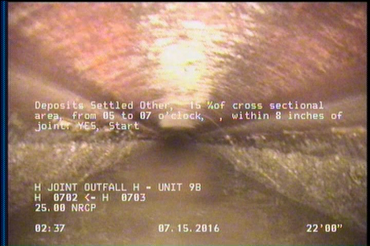 Deposits Settled Other, 15 %of cross sectional area, from 05 to 07 o'clock, , within 8 inches of joint: YES, Start - OTHER