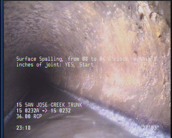 Surface Spalling, from 08 to 04 o'clock, within 8 inches of joint: YES, Start