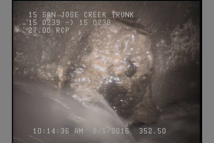 Deposits Settled Compacted, 5 %of cross sectional area, from 07 to 09 o'clock, , within 8 inches of joint: YES