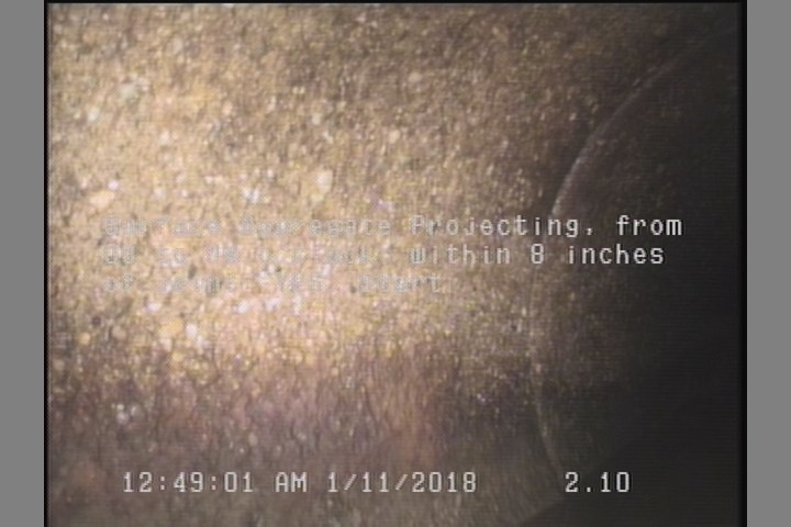 Surface Aggregate Projecting, from 08 to 04 o'clock, within 8 inches of joint: YES, Start
