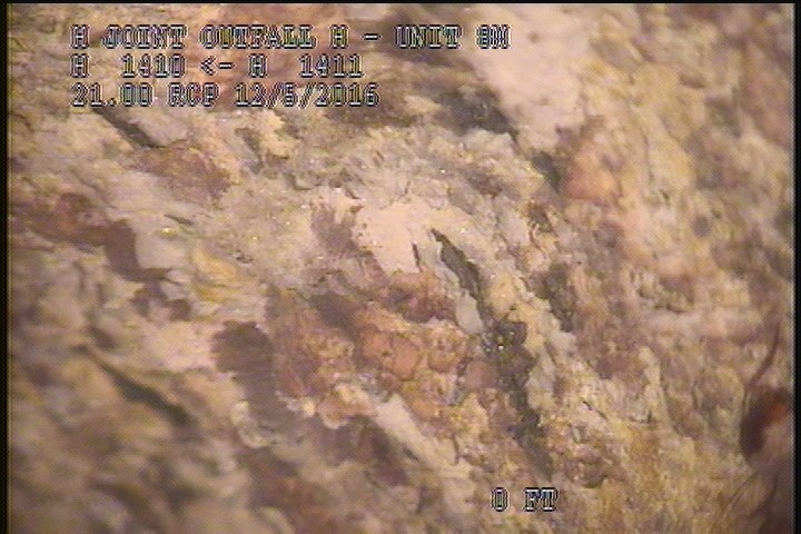 Surface Reinforcement Visible, from 11 to 01 o'clock, within 8 inches of joint: NO - CIRCUM REBAR