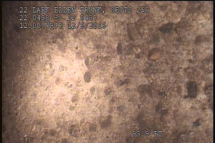 Surface Aggregate Projecting, from 09 to 03 o'clock, within 8 inches of joint: YES, Start - SEVERE AGG