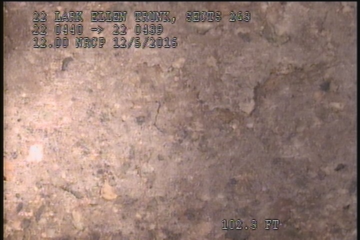 Surface Spalling, from 09 to 03 o'clock, within 8 inches of joint: NO - FLAKING CONCRETE
