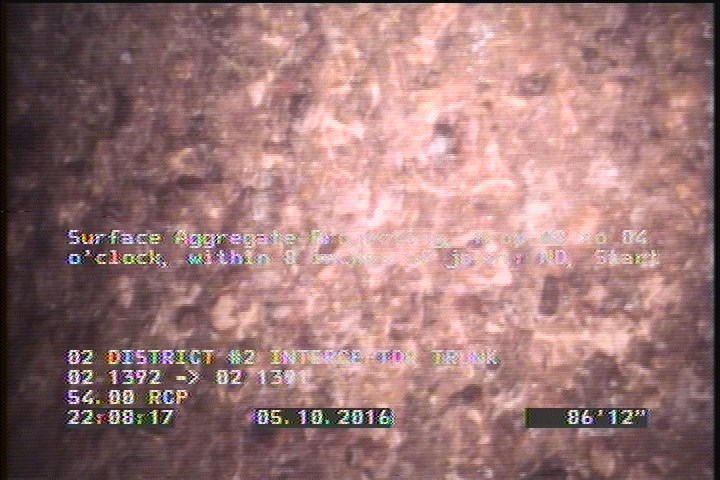Surface Aggregate Projecting, from 08 to 04 o'clock, within 8 inches of joint: NO, Start
