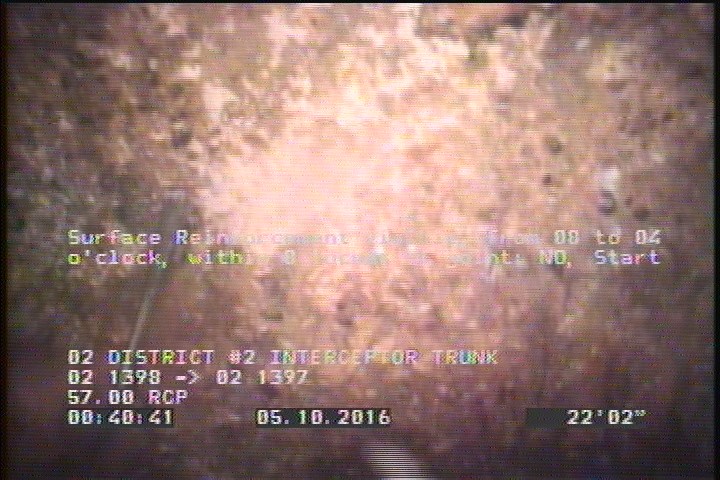 Surface Reinforcement Visible, from 08 to 04 o'clock, within 8 inches of joint: NO, Start