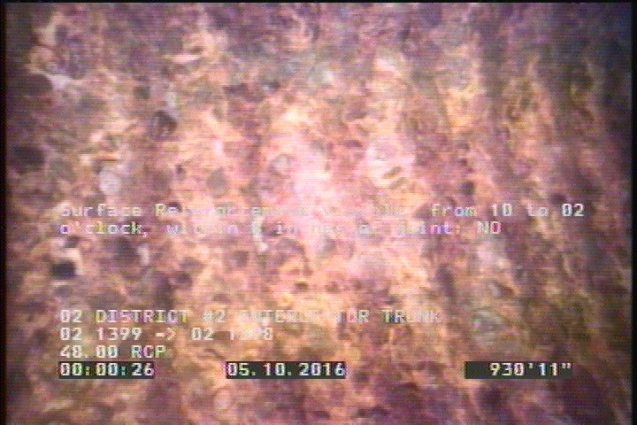 Surface Reinforcement Visible, from 10 to 02 o'clock, within 8 inches of joint: NO