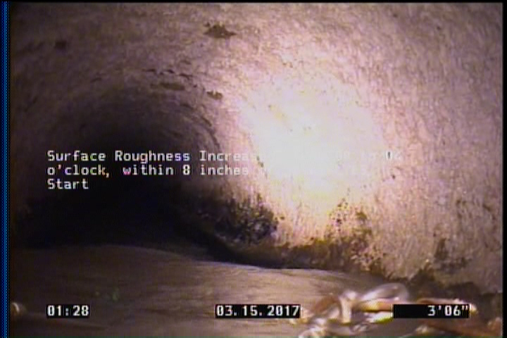 Surface Roughness Increased, from 08 to 04 o'clock, within 8 inches of joint: YES, Start
