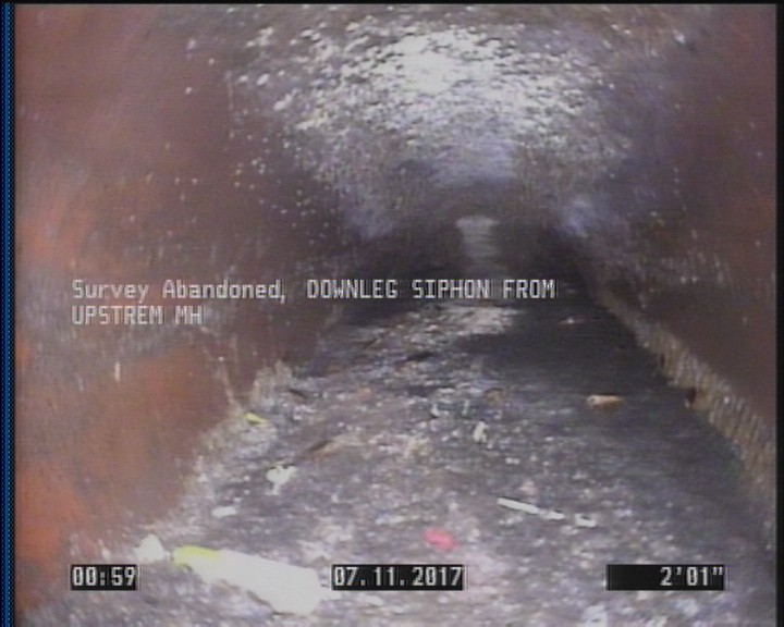 Survey Abandoned - DOWNLEG SIPHON FROM UPSTREM MH