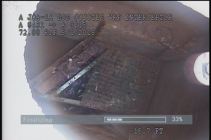 Upstream Manhole, Survey Begins - 1:27 PM