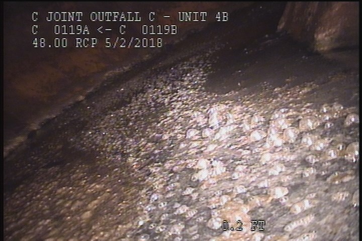 Deposits Settled Other, 10 %of cross sectional area, from 05 to 07 o'clock, , within 8 inches of joint: YES, Start - SLUDGE