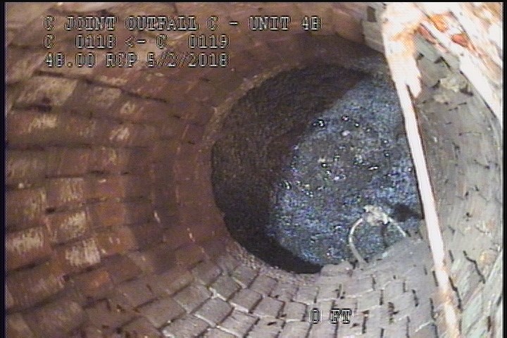 Water Level, 20 %of cross sectional area - NO FLOW-FLOATING SLUDGE