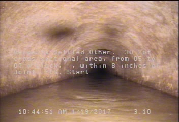 Deposits Settled Other, 30 %of cross sectional area, from 05 to 07 o'clock, , within 8 inches of joint: YES, Start