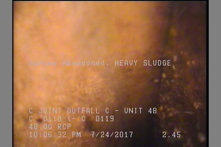 Survey Abandoned - HEAVY SLUDGE