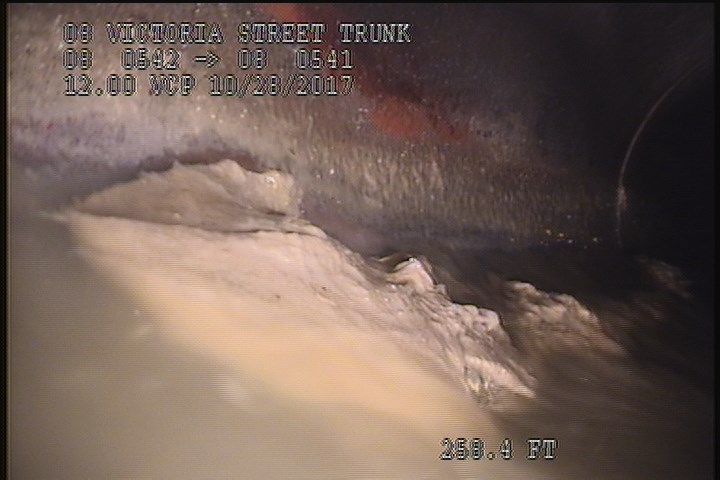 Obstacles Other, 5 %of cross sectional area, at 07 o'clock - DEBRIS