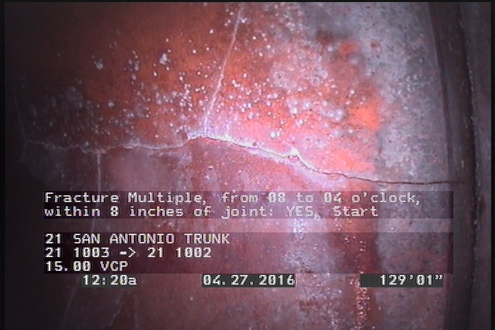 Fracture Multiple, from 08 to 04 o'clock, within 8 inches of joint: YES, Start