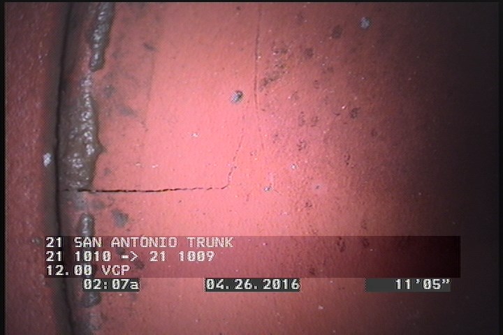 Crack Multiple, from 08 to 04 o'clock, within 8 inches of joint: YES