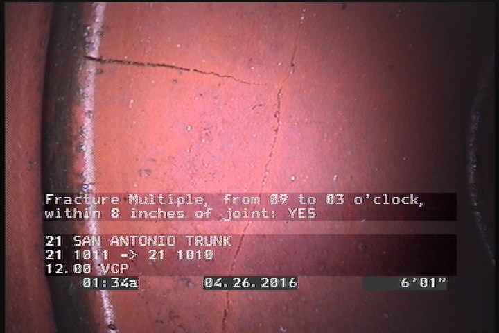 Fracture Multiple, from 09 to 03 o'clock, within 8 inches of joint: YES
