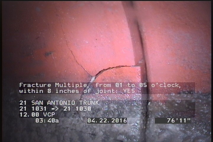 Fracture Multiple, from 01 to 05 o'clock, within 8 inches of joint: YES