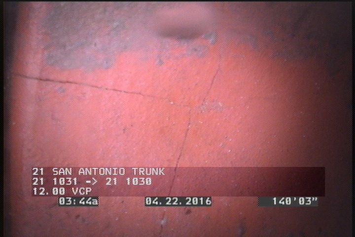 Crack Multiple, from 08 to 04 o'clock, within 8 inches of joint: YES