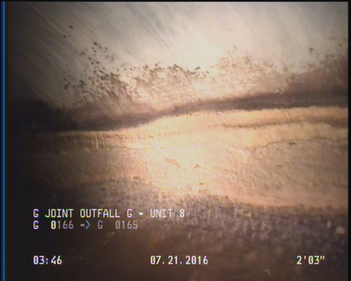 Deposits Attached Grease, 5 %of cross sectional area, from 03 to 09 o'clock, , within 8 inches of joint: YES, Start