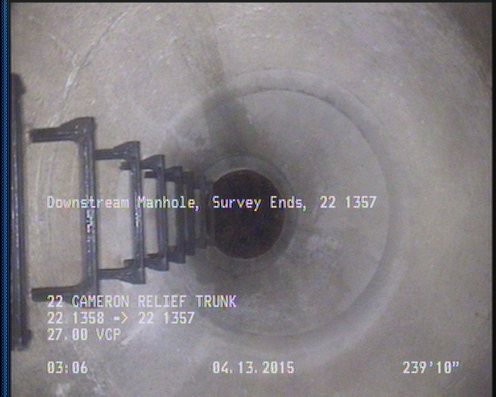 Downstream Manhole, Survey Ends - 22 1357