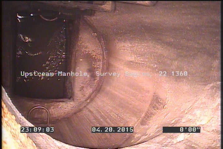 Upstream Manhole, Survey Begins - 22 1360