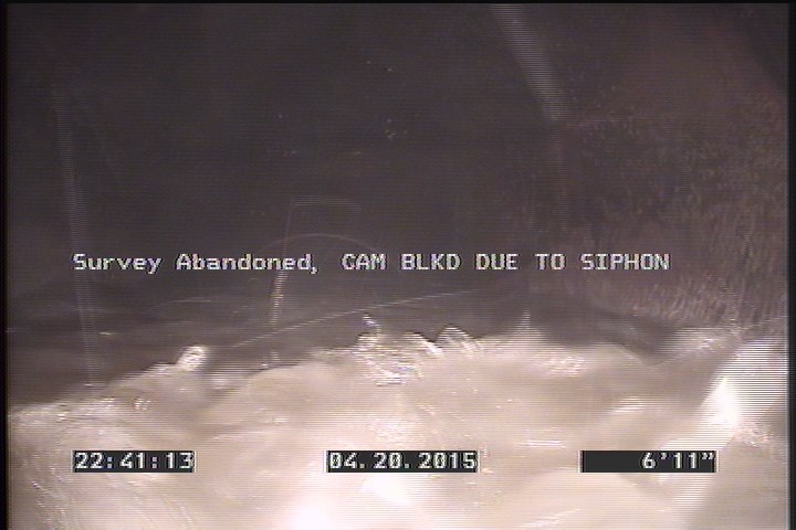 Survey Abandoned - CAM BLKD DUE TO SIPHON