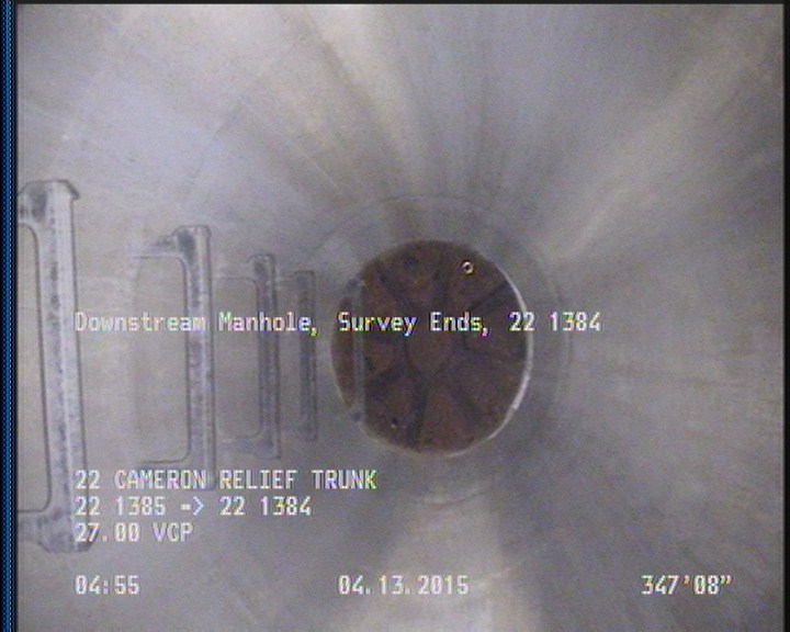 Downstream Manhole, Survey Ends - 22 1384