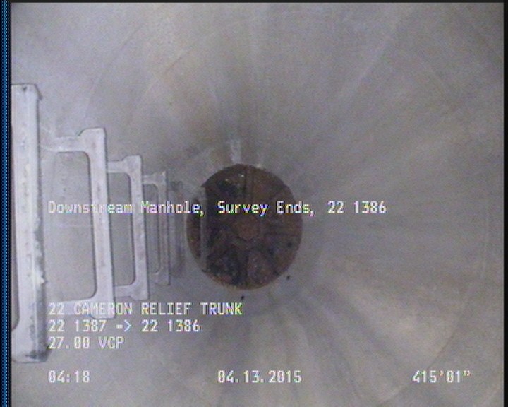 Downstream Manhole, Survey Ends - 22 1386