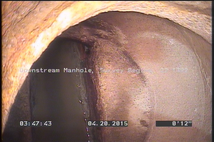 Downstream Manhole, Survey Begins - 22 1392