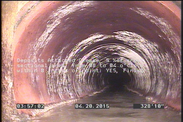 Deposits Attached Grease, 5 %of cross sectional area, from 08 to 04 o'clock, , within 8 inches of joint: YES, Finish