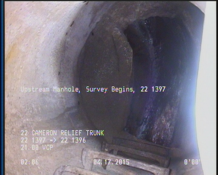 Upstream Manhole, Survey Begins - 22 1397