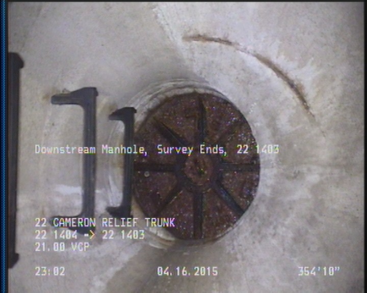 Downstream Manhole, Survey Ends - 22 1403