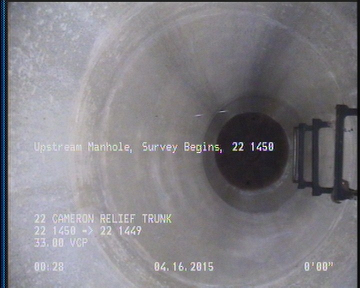 Upstream Manhole, Survey Begins - 22 1450