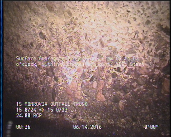 Surface Aggregate Projecting, from 09 to 03 o'clock, within 8 inches of joint: YES, Start