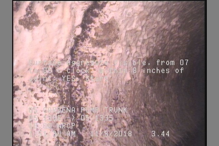 Surface Aggregate Visible, from 07 to 05 o'clock, within 8 inches of joint: YES, Start