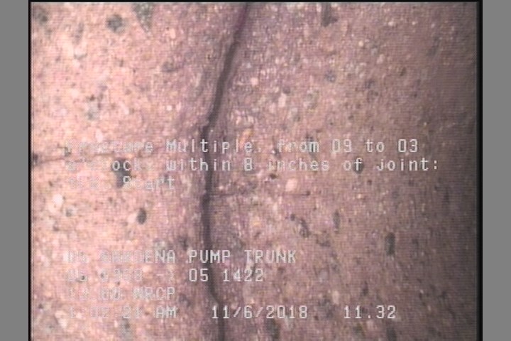 Fracture Multiple, from 09 to 03 o'clock, within 8 inches of joint: YES, Start