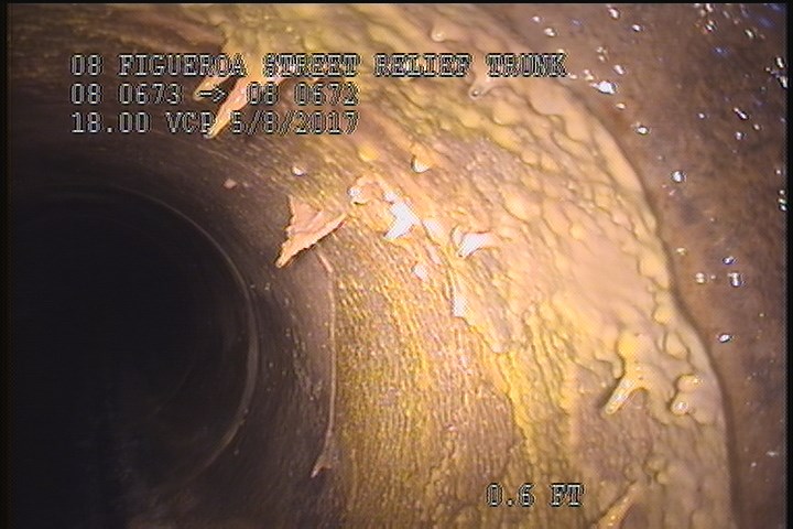 Deposits Attached Grease, 10 %of cross sectional area, from 09 to 03 o'clock, , within 8 inches of joint: YES