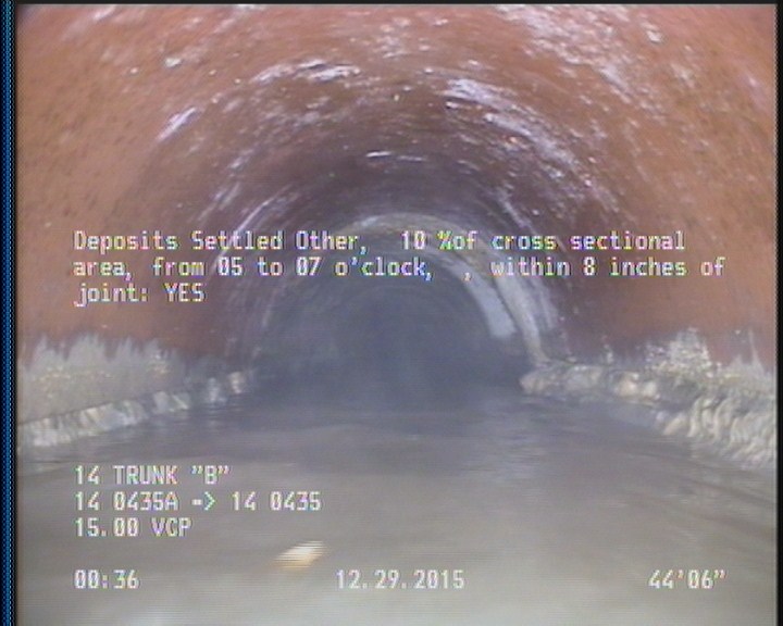 Deposits Settled Other, 10 %of cross sectional area, from 05 to 07 o'clock, , within 8 inches of joint: YES