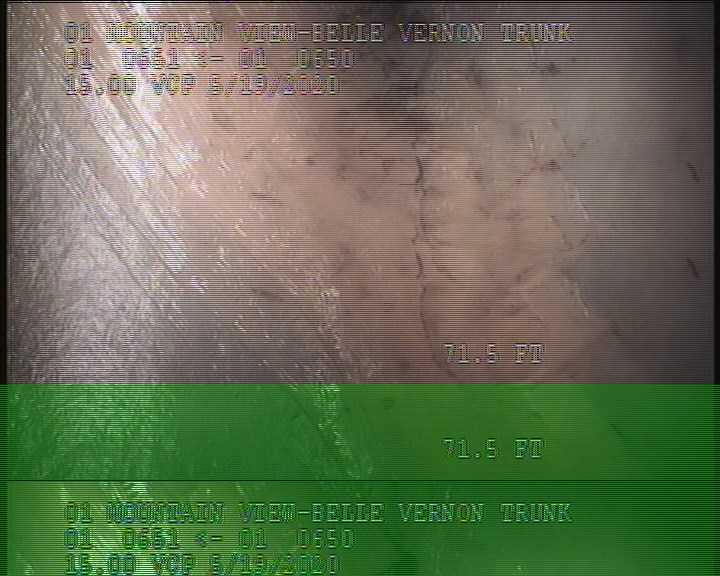 Lining Failure Other, from 07 to 12 o'clock, within 8 inches of joint: NO - thicker strip