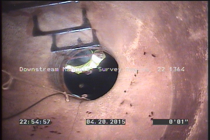 Downstream Manhole, Survey Begins - 22 1364