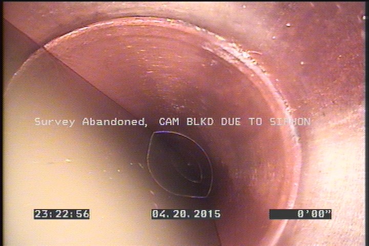 Survey Abandoned - CAM BLKD DUE TO SIPHON
