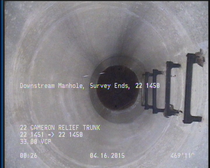 Downstream Manhole, Survey Ends - 22 1450