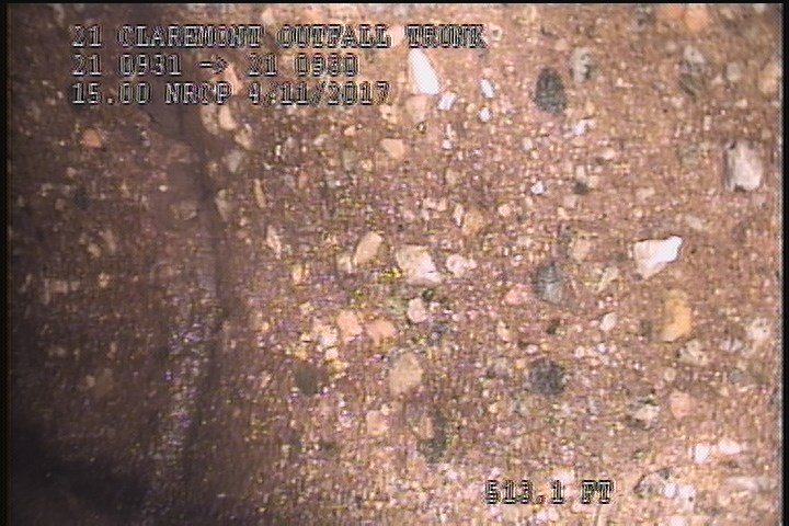 Surface Aggregate Projecting, from 08 to 04 o'clock, within 8 inches of joint: YES - SEVERE AGG